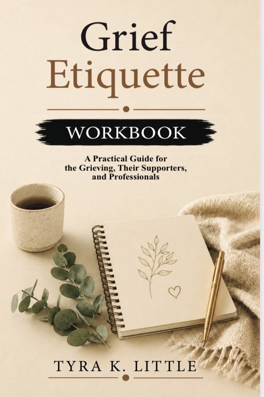Front cover of the Grief Etiquette Workbook